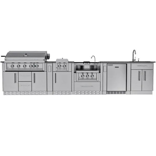 Sunstone Hill Country 13′6″ Outdoor Kitchen Island Package
