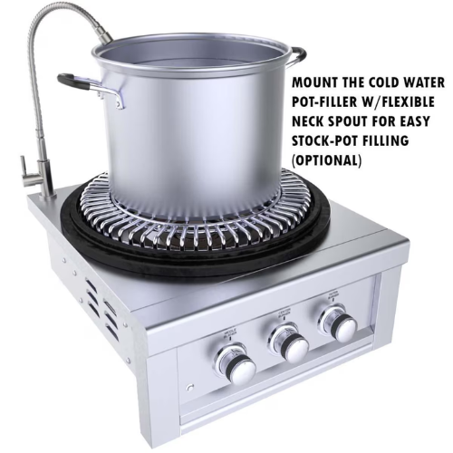 Sunstone 24" Cirque Power Burner & Flat Top Griller - COMBO