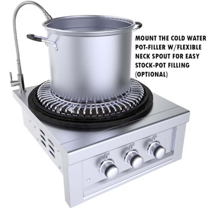 Sunstone 24" Cirque Power Burner & Flat Top Griller - COMBO