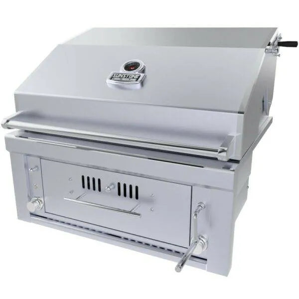 Sunstone 30" Gas-Hybrid 2 Main Burners w/IR Burner Charcoal/Wood Burning Grill