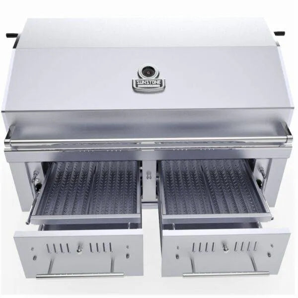Sunstone Emerald Series 42" Gas-Hybrid Dual Zone Charcoal/Wood Burning Grill
