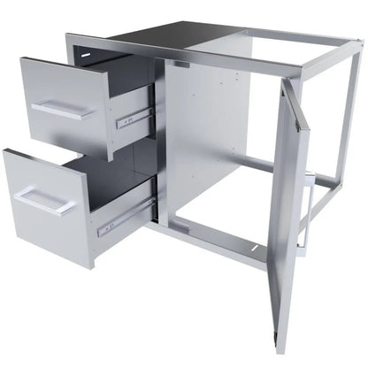 Sunstone Signature Series 30" Double Drawer & Door Combo w/Removable Support Frame