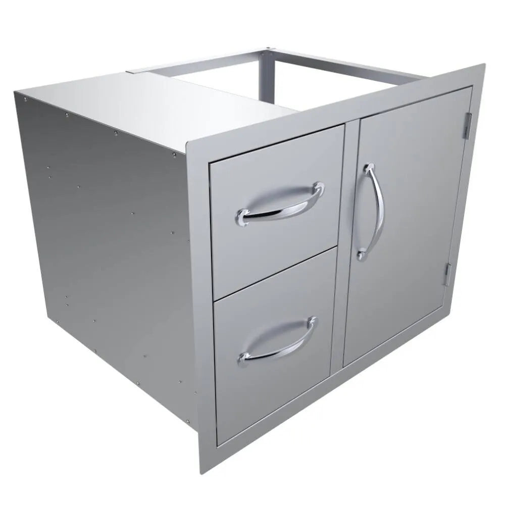 Sunstone Classic Series 30" Double Drawer & Door Combo w/Removable Support Frame