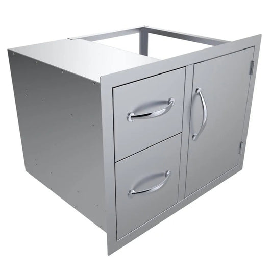 Sunstone Classic Series 30" Double Drawer & Door Combo w/Removable Support Frame