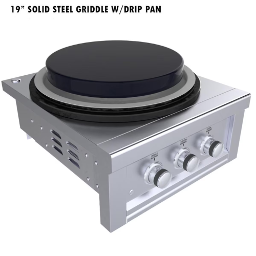 Sunstone 24" Cirque Power Burner & Flat Top Griller - Grate & Griddle Package