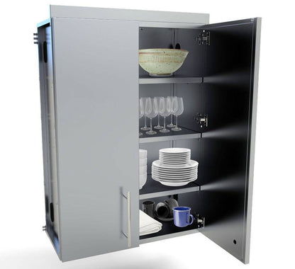 Sunstone 30" Full-Height Double Door Wall Cabinet w/Four Shelves
