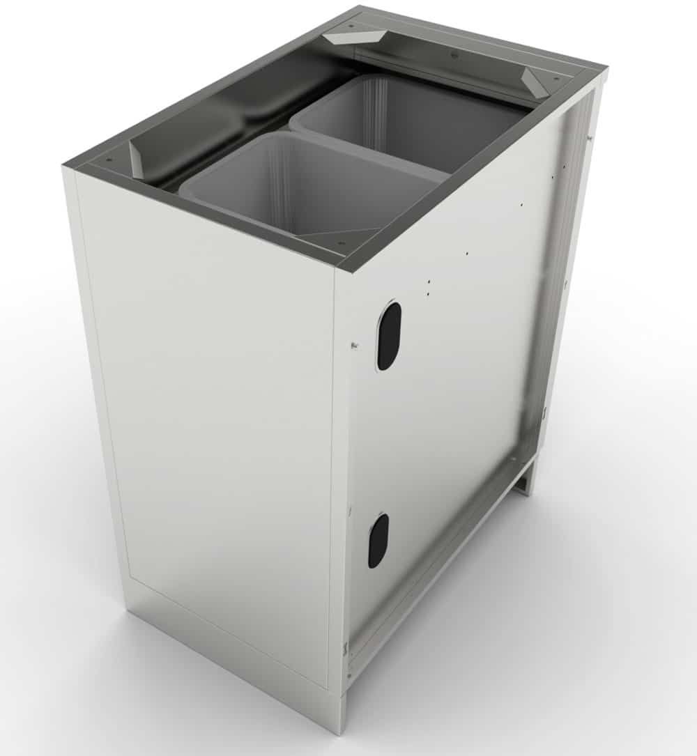 Sunstone 18" Trash Drawer Cabinet w/Two Trash Bins