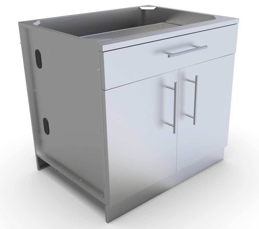 Sunstone 36" Double Door Cabinet w/Shelf & Reversible Top Drawer or False Panel