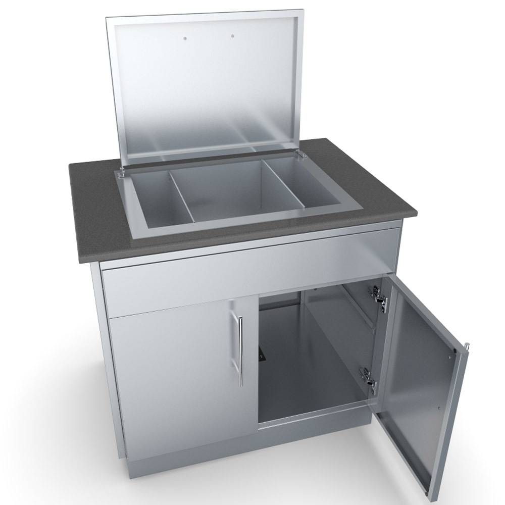 Sunstone 36" Double Door Cabinet w/Shelf & Reversible Top Drawer or False Panel