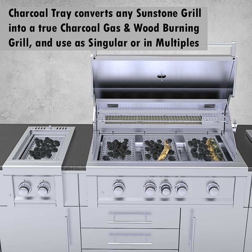 Sunstone 10" Wide Charcoal Tray Insert