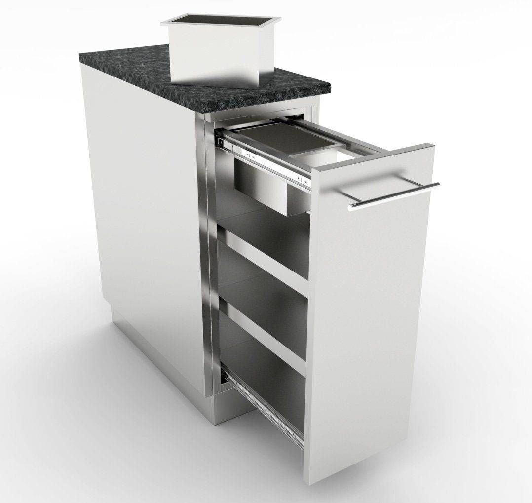 Sunstone 12" Spice Rack Drawer Cabinet w/Removable Bins