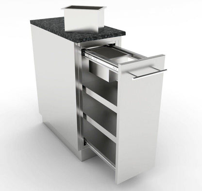 Sunstone 12" Spice Rack Drawer Cabinet w/Removable Bins