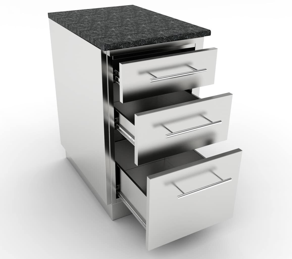Sunstone 18" Triple Drawer Base Cabinet