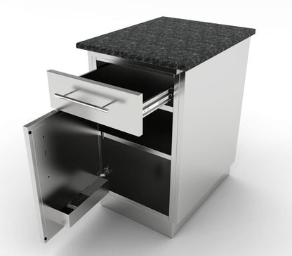 Sunstone 18" Single Left Swing Door Base Cabinet w/Shelf & Top Drawer