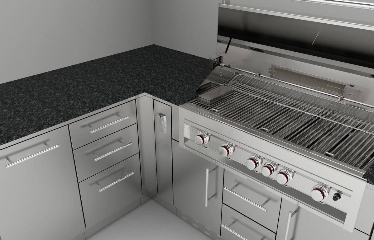 Sunstone 3"x3" 90° Spacer, Creates 60° Angle for Base Cabinet Island