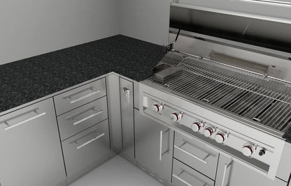 Sunstone 3"x3" 90° Spacer, Creates 60° Angle for Base Cabinet Island