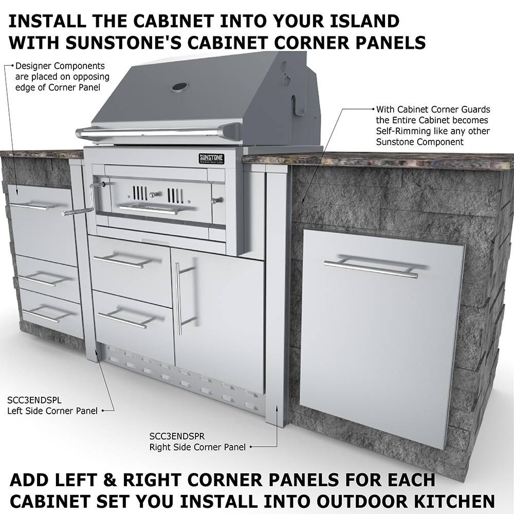 Sunstone 34" Charcoal Grill Base Cabinet