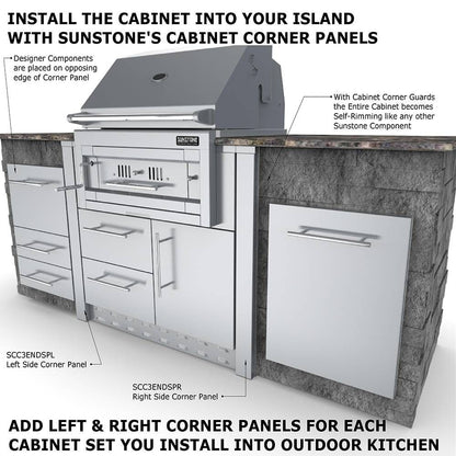 Sunstone 34" Charcoal Grill Base Cabinet