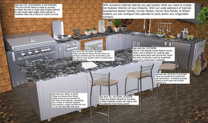 Sunstone 3" Spacer Panel for Cabinet Back