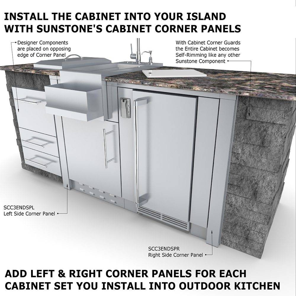 Sunstone 20" Appliance Base Cabinet, Left Swing Door