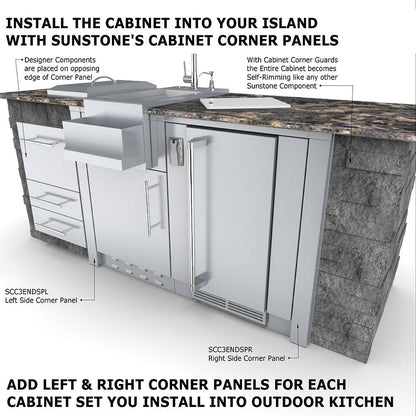Sunstone 20" Appliance Base Cabinet, Left Swing Door