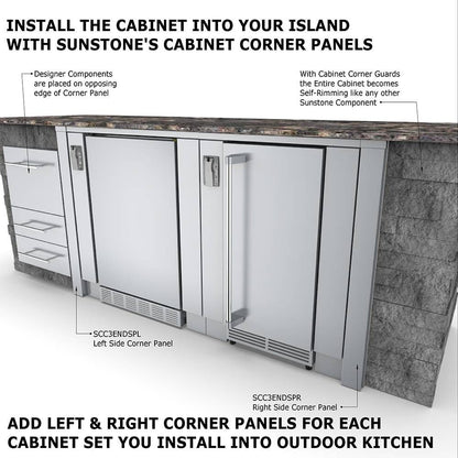 Sunstone 30" Appliance Cabinet for up to 21" Wide Fridge
