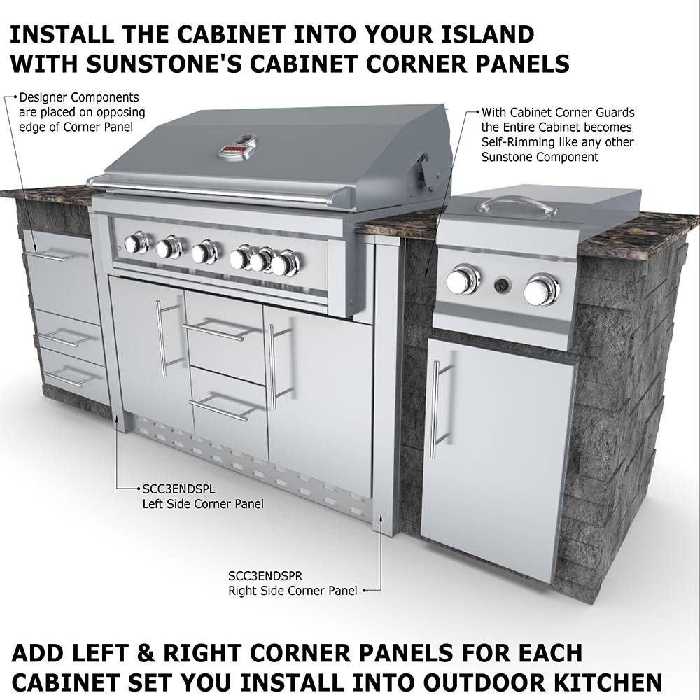Sunstone 46" Gas Grill Base Cabinet