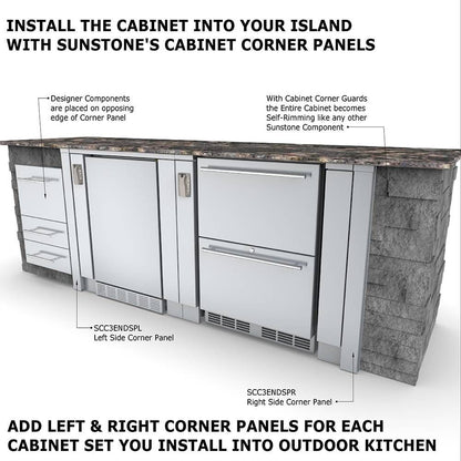 Sunstone 34" Appliance Cabinet for up to 25" Wide Fridge