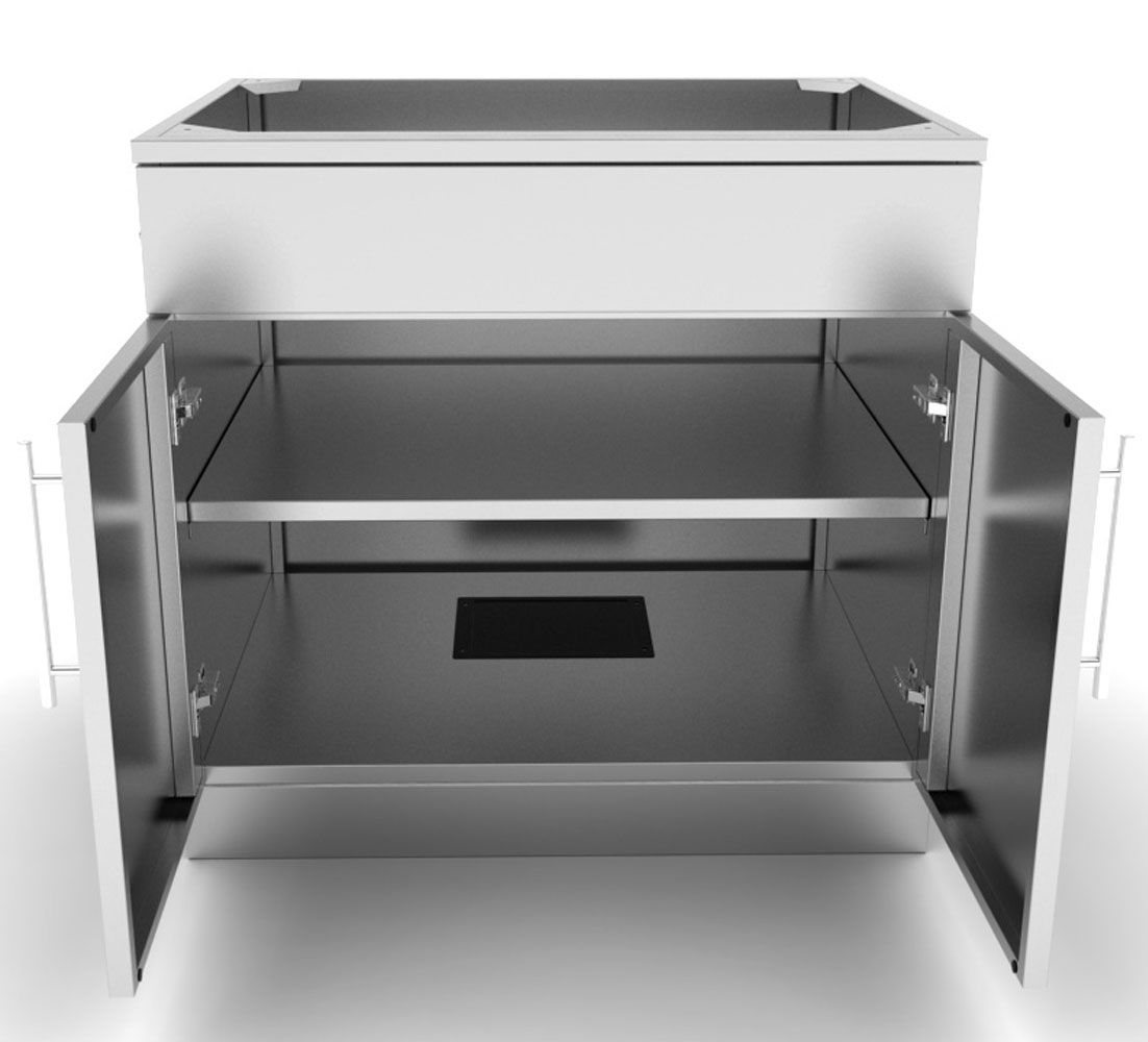 Sunstone 36" Double Door Cabinet w/Shelf & Reversible Top Drawer or False Panel