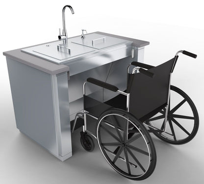Sunstone 44" ADA-Compliant Combo Sink Base Cabinet