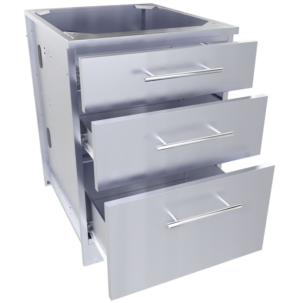 Sunstone 24" Large Triple Drawer Base Cabinet