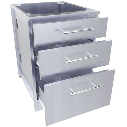 Sunstone 24" Large Triple Drawer Base Cabinet