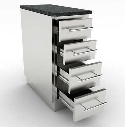 Sunstone 12" 4-Multi Drawer Base Cabinet