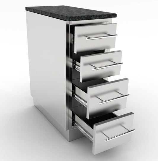 Sunstone 12" 4-Multi Drawer Base Cabinet