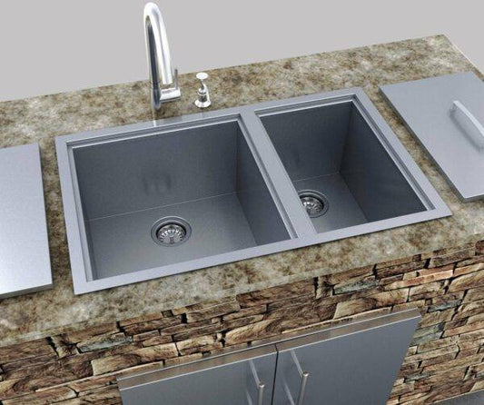 Sunstone Over/Under 34" Double Basin Sink