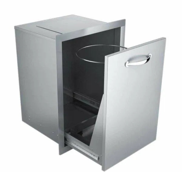 Sunstone Classic Series 20" Enclosed Trash Drawer w/Trash Bag Ring & Counter Punch-Out