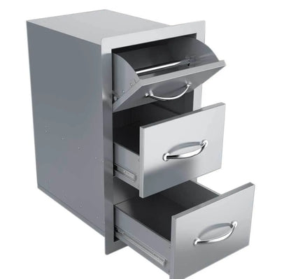 Sunstone Classic Series 17" Double Drawer & Paper Towel Holder Combo