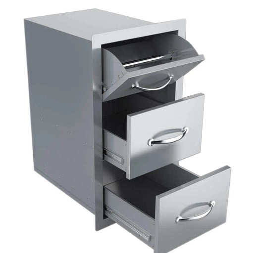 Sunstone Classic Series 17" Double Drawer & Paper Towel Holder Combo