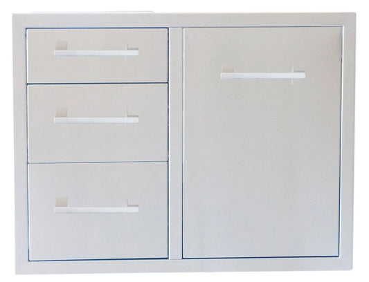 Sunstone Signature Series 30" Propane Combo w/Trash Bag Ring & Triple Drawer
