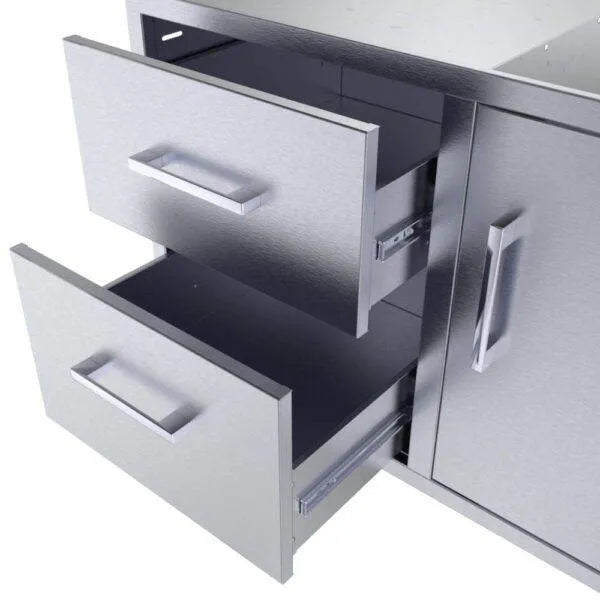 Sunstone Signature Series 36" Double Drawer & Door Combo w/Removable Support Frame