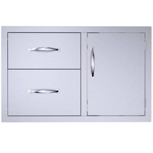 Sunstone Classic Series 36" Double Drawer & Door Combo w/Removable Support Frame