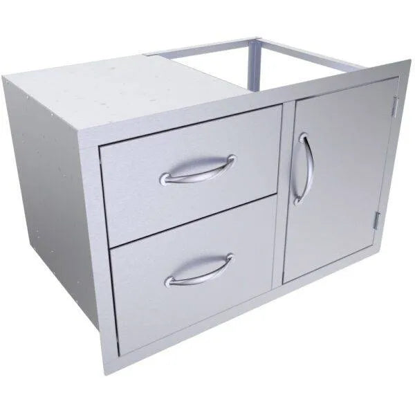 Sunstone Classic Series 36" Double Drawer & Door Combo w/Removable Support Frame