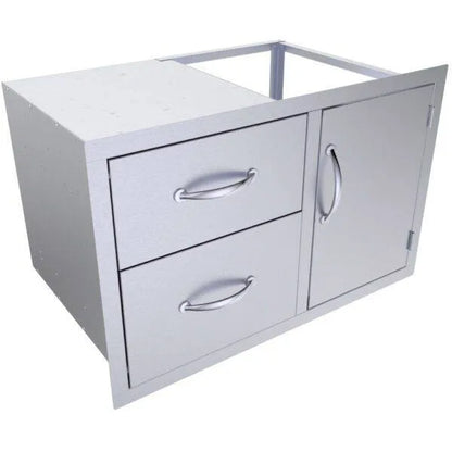 Sunstone Classic Series 36" Double Drawer & Door Combo w/Removable Support Frame