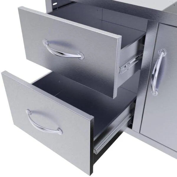 Sunstone Classic Series 36" Double Drawer & Door Combo w/Removable Support Frame