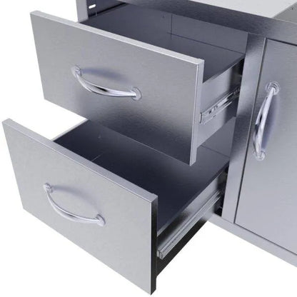 Sunstone Classic Series 36" Double Drawer & Door Combo w/Removable Support Frame