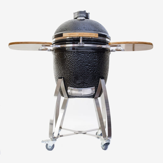 Cart for Coyote Asado Smoker- w/ Stand & Side Shelves