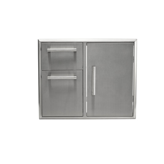 Coyote 31" Combo Storage Unit – Double Access Door + 2 Drawers (C3-CD2DC31)