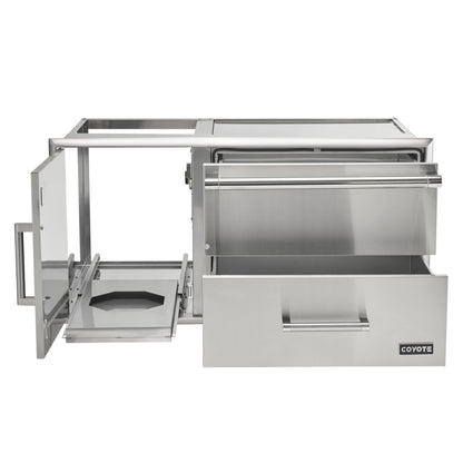 Coyote Combo Warming Drawer Enclosure with Access Door (C3-CDWD)