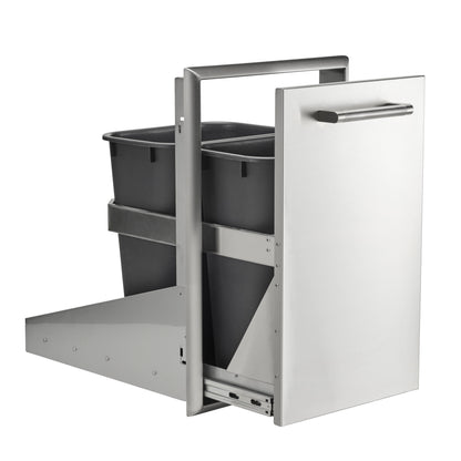 Coyote 13" Front-to-Back Pull-Out Trash & Recycling Combo (C3-FBTRC)