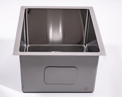 Cameo 16" Single Bowl Under-mount Square Sink